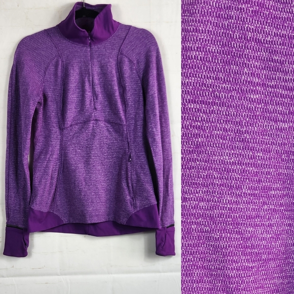 Lululemon Runderful Slim Fit 1/2 Zip Running Pullover Purple Tender Violet 8 - Picture 2 of 16